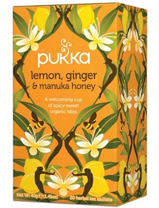 PUKKA Lemon, Ginger & Manuka Honey Tea, 40 g 20 bags